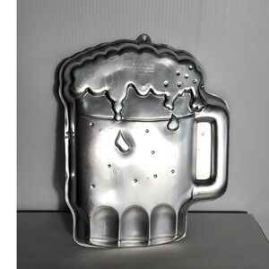 Wilton Aluminum Beer Mug Cake Pan Novelty Baking Mold Party Fun 2 pieces